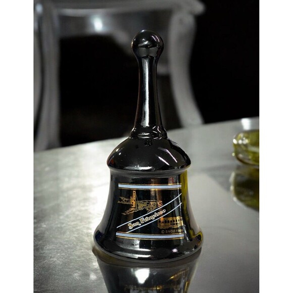 Vintage Ceramic San Francisco Souvenir Bell Landmark Gold Accents 6” SNCO 1986 - Picture 1 of 10